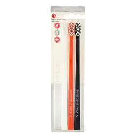 Klasický zubní kartáček Swissdent Profi Gentle Trio 3 ks White, Black, Orange
