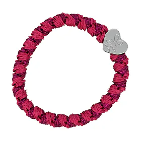 Gumička na vlasy By Eloise London Woven Silver Heart