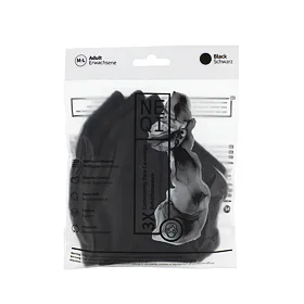 Rouška a respirátor NEQI Adult Community Face Coverings M-L Black 3 ks