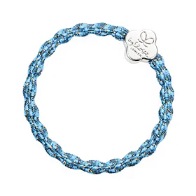 Gumička na vlasy By Eloise London Metallic Silver Quatrefoil